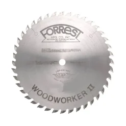 Forrest Woodworker II: 10" x 40 Tooth No. 1 Square Cut Blade  - 1/8" Kerf